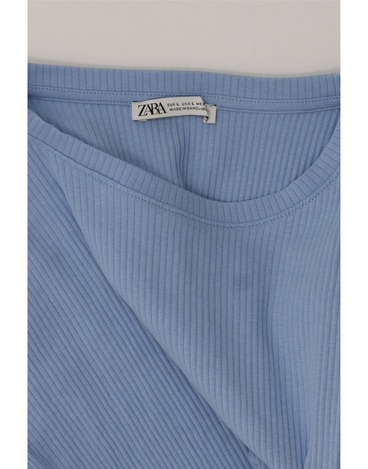 Top tricou ZARA pentru femei UK 14 Large Blue
