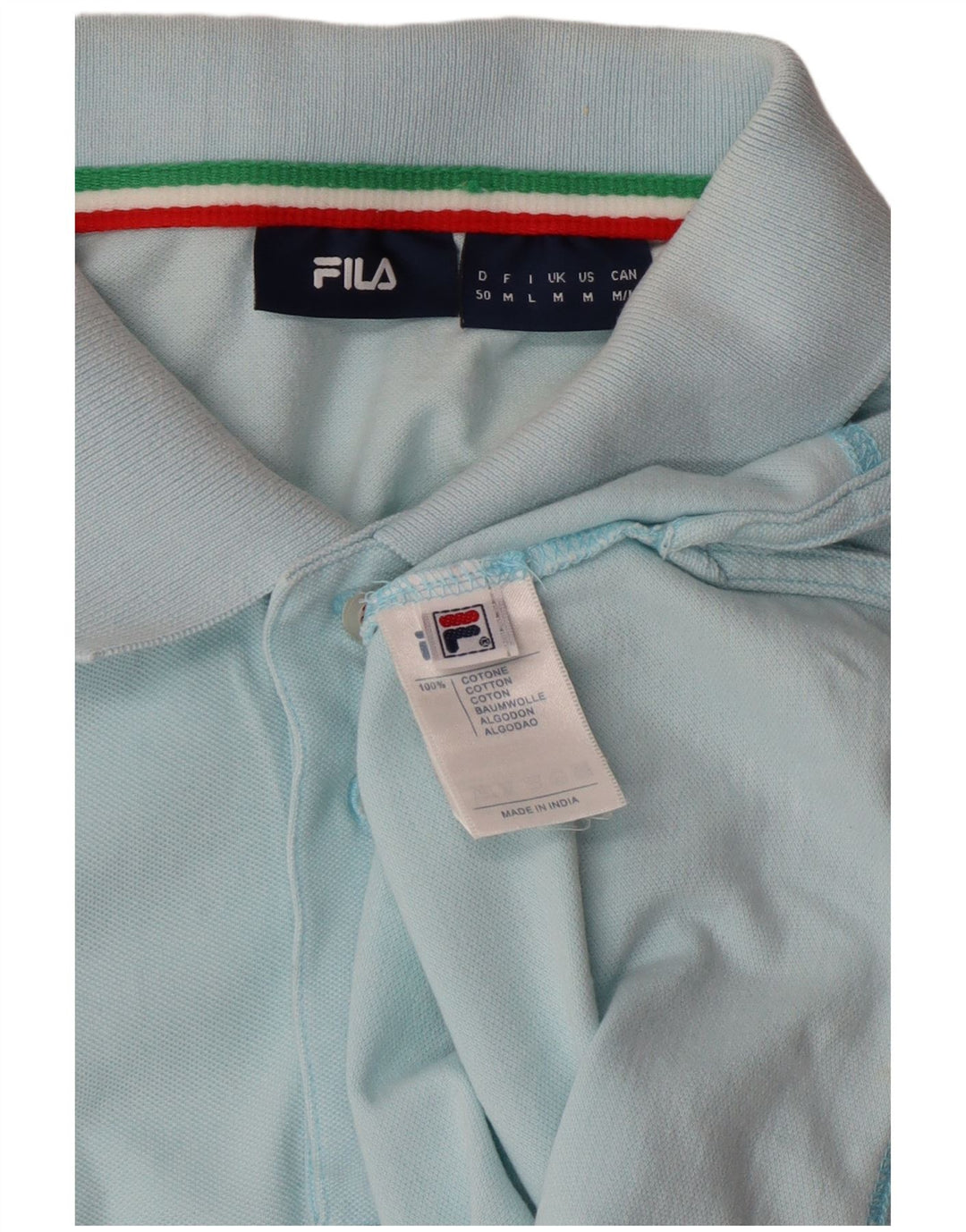 Tricou polo Fila pentru bărbați, bumbac albastru mediu
