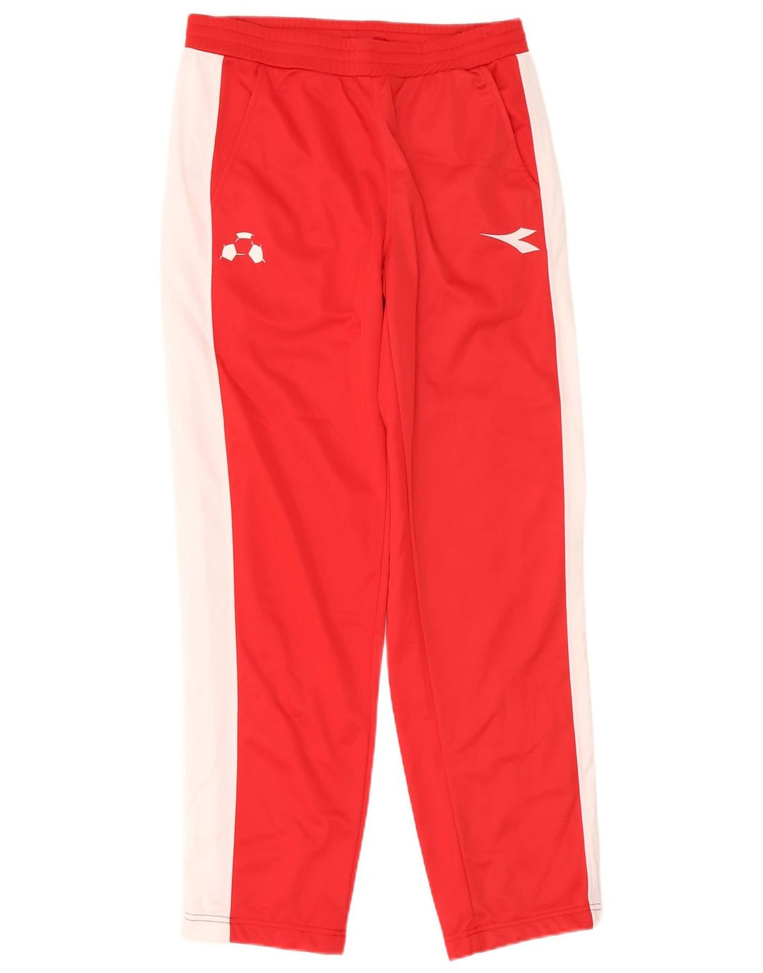 Pantaloni de trening Diadora pentru bărbați, roșu mediu, poliester color bloc