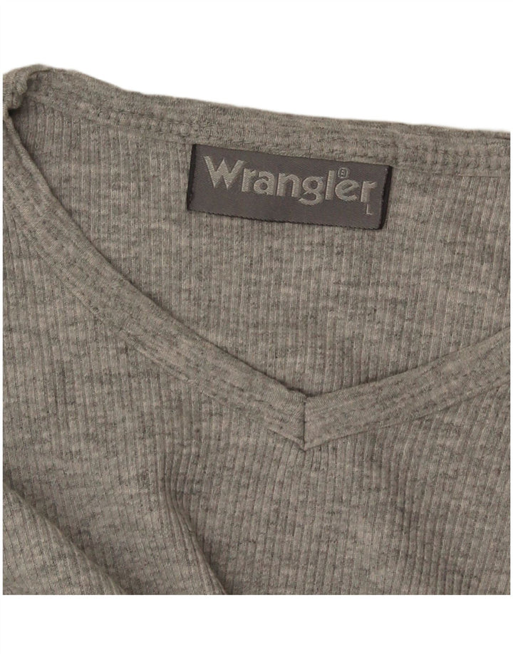 Top pentru femei Wrangler cu mânecă lungă UK 14 mare gri