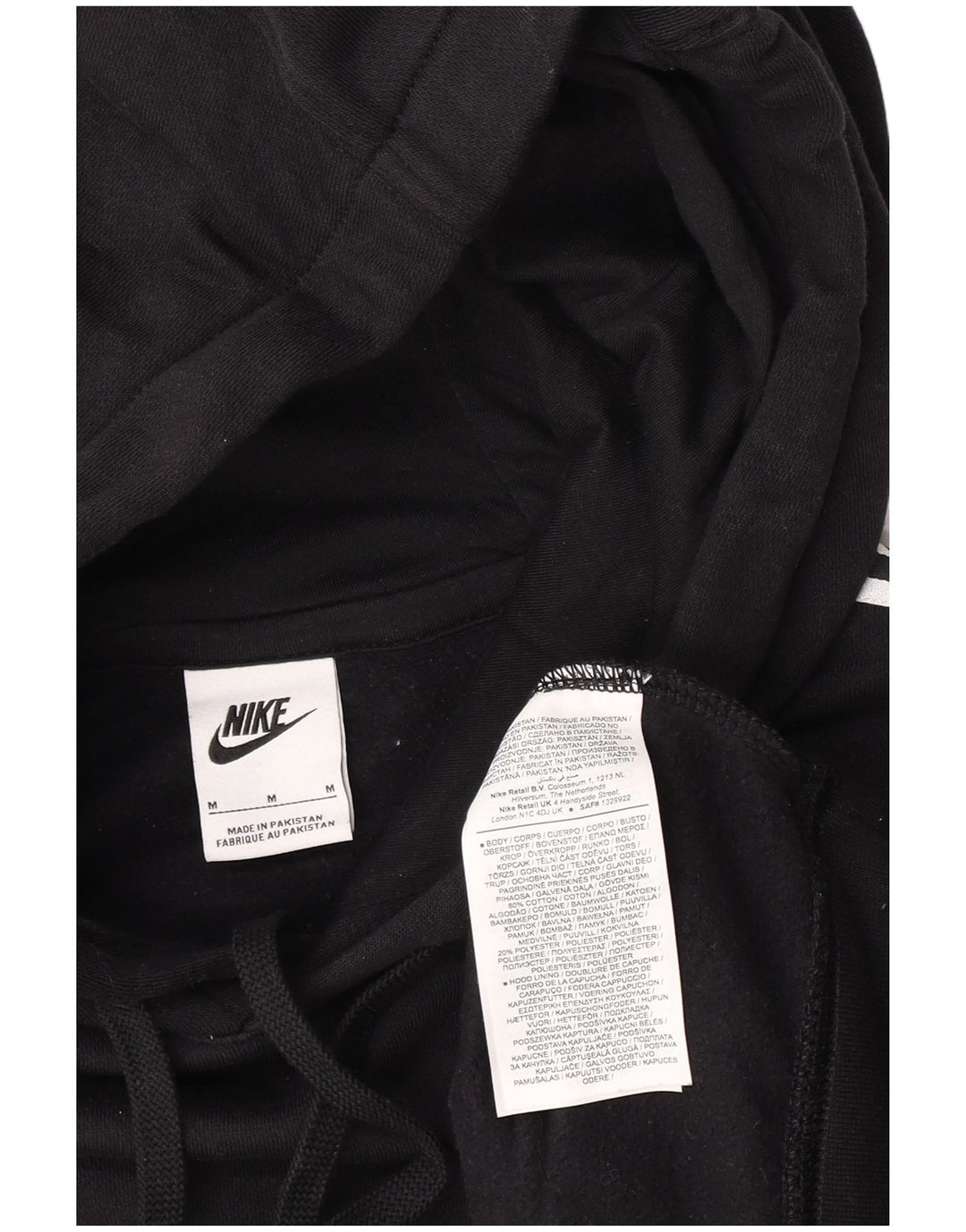 Pulover Nike Grafic pentru bărbați, bumbac mediu negru