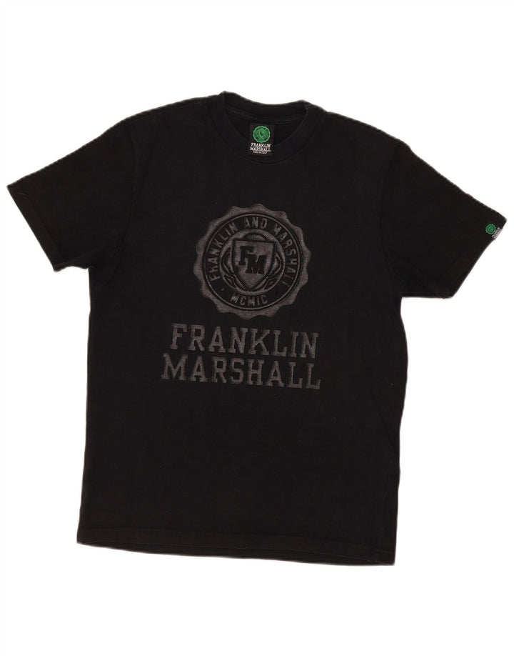 Tricou grafic pentru bărbați Franklin Marshall Top mic negru