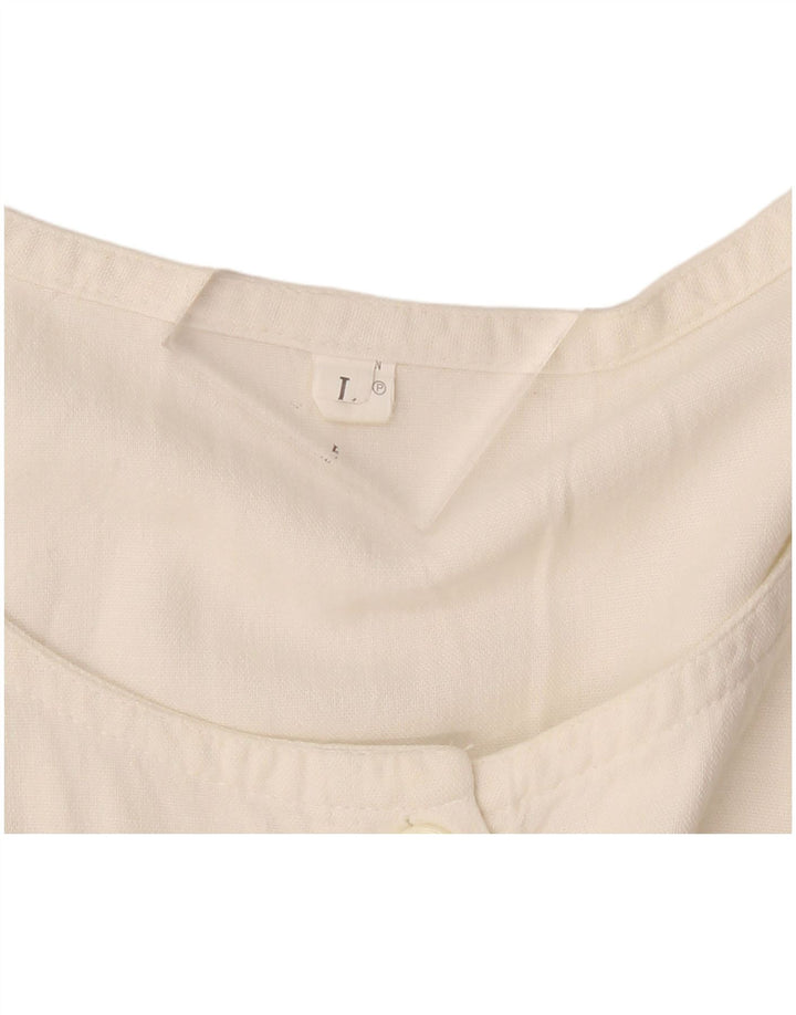 Rochie maxi fără mâneci vintage pentru femei UK 14, mare, alb, in