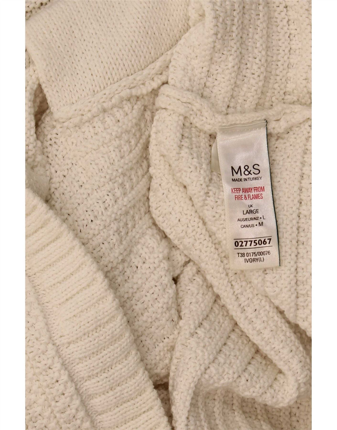 Marks & Spencer Pulover Crop Cardigan pentru Damă UK 16 Large Off White