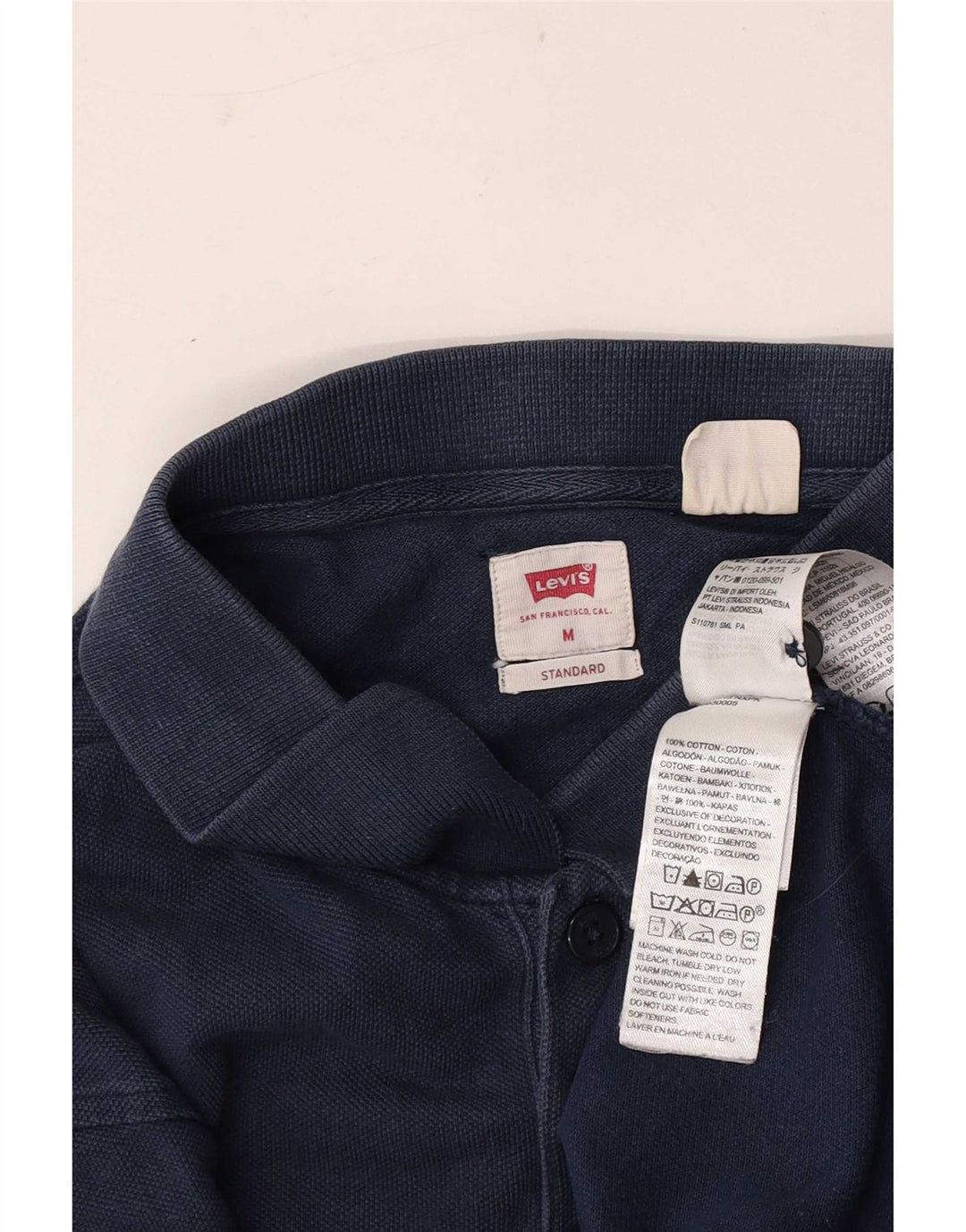 Cămașă polo standard Levi's pentru bărbați, bumbac, albastru bleumarin mediu