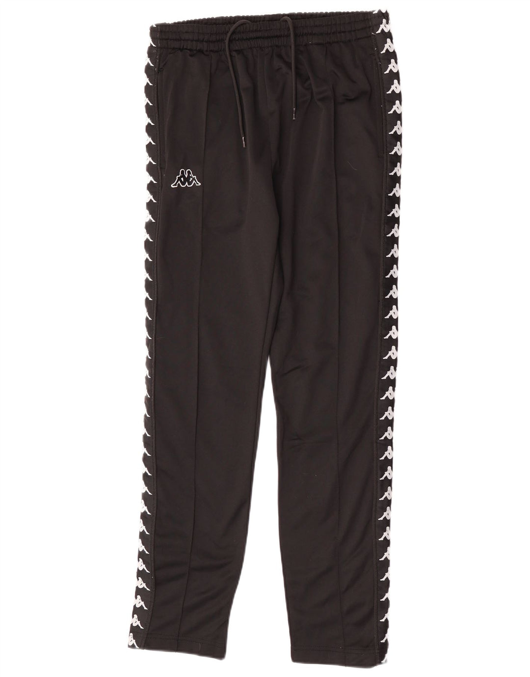 Pantaloni de trening cu grafică pentru bărbați Kappa, poliester mediu negru