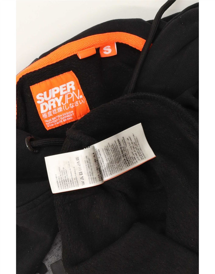 Pulover cu glugă grafic Superdry pentru bărbați, bumbac mic, negru
