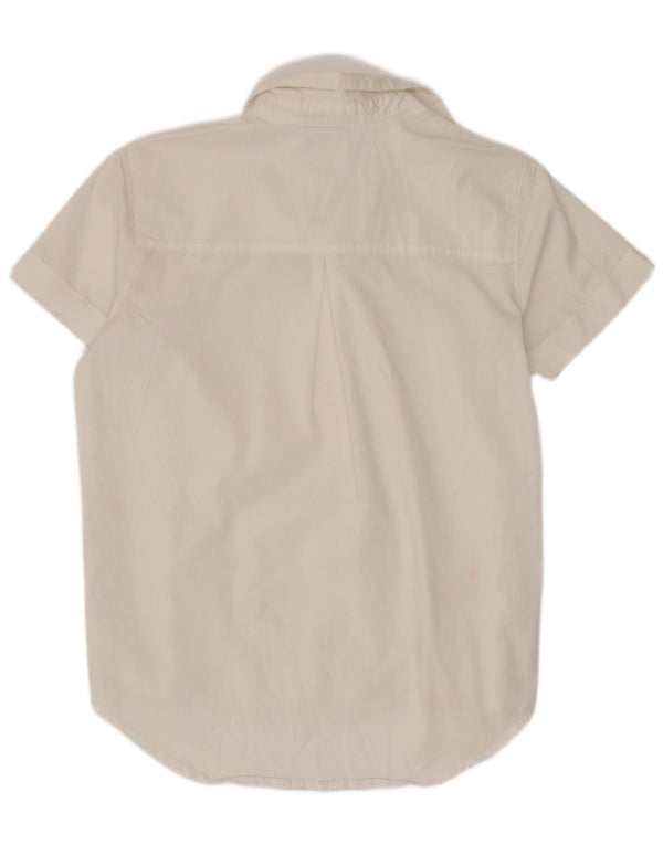 Cămașă cu mânecă scurtă pentru femei Dickies, cu strângere larg, UK 10, bumbac alb mic