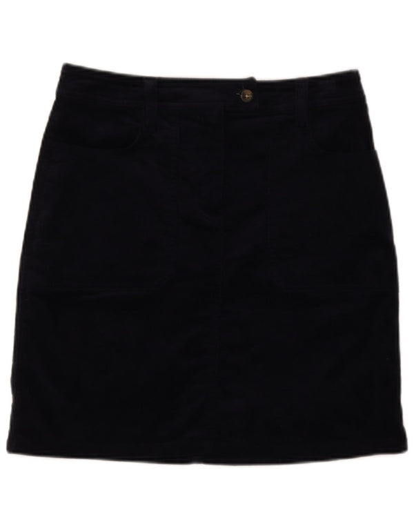 Fusta Boden din velur pentru femei UK 8 Small W27 Bumbac bleumarin