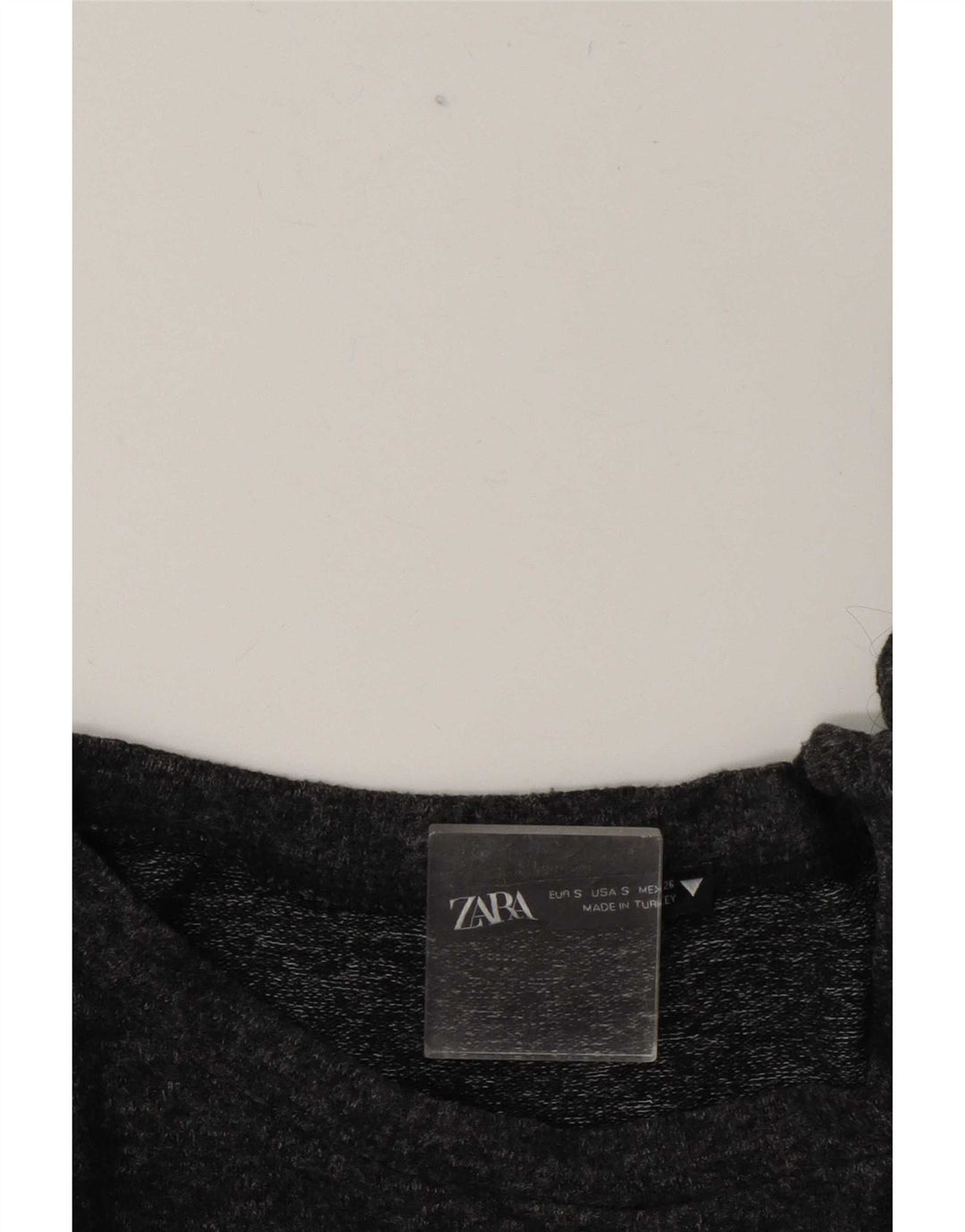 Top supradimensionat pentru femei Zara cu mâneci 3/4 UK 10 mic gri cu pete