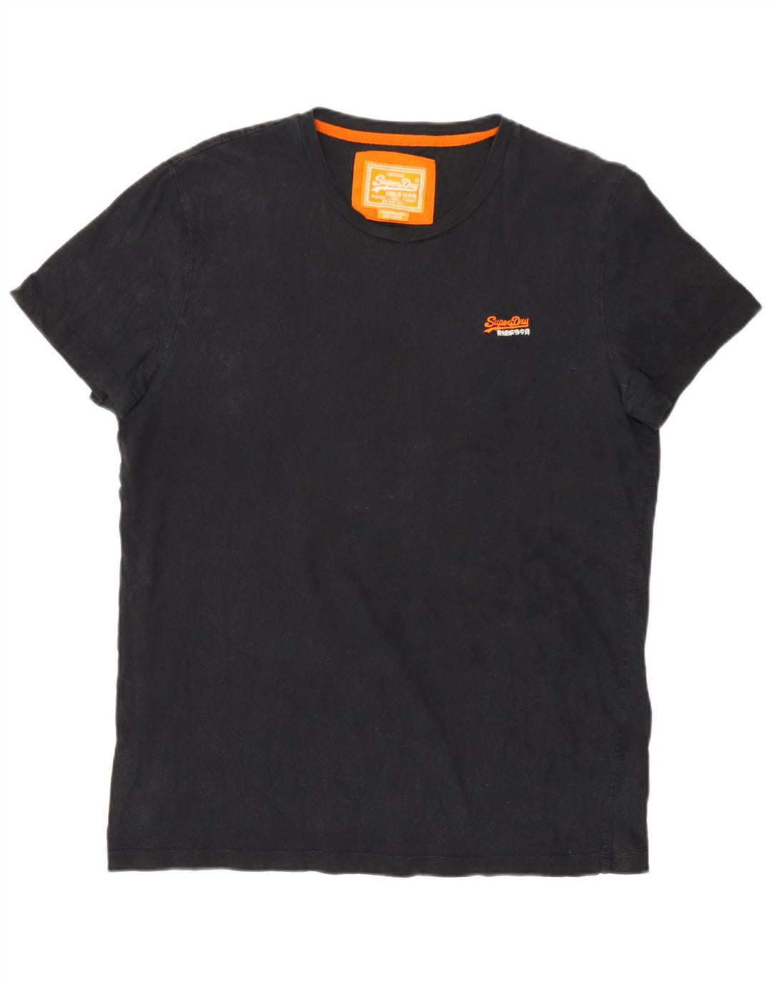 Tricou Superdry pentru bărbați Top mare din bumbac negru