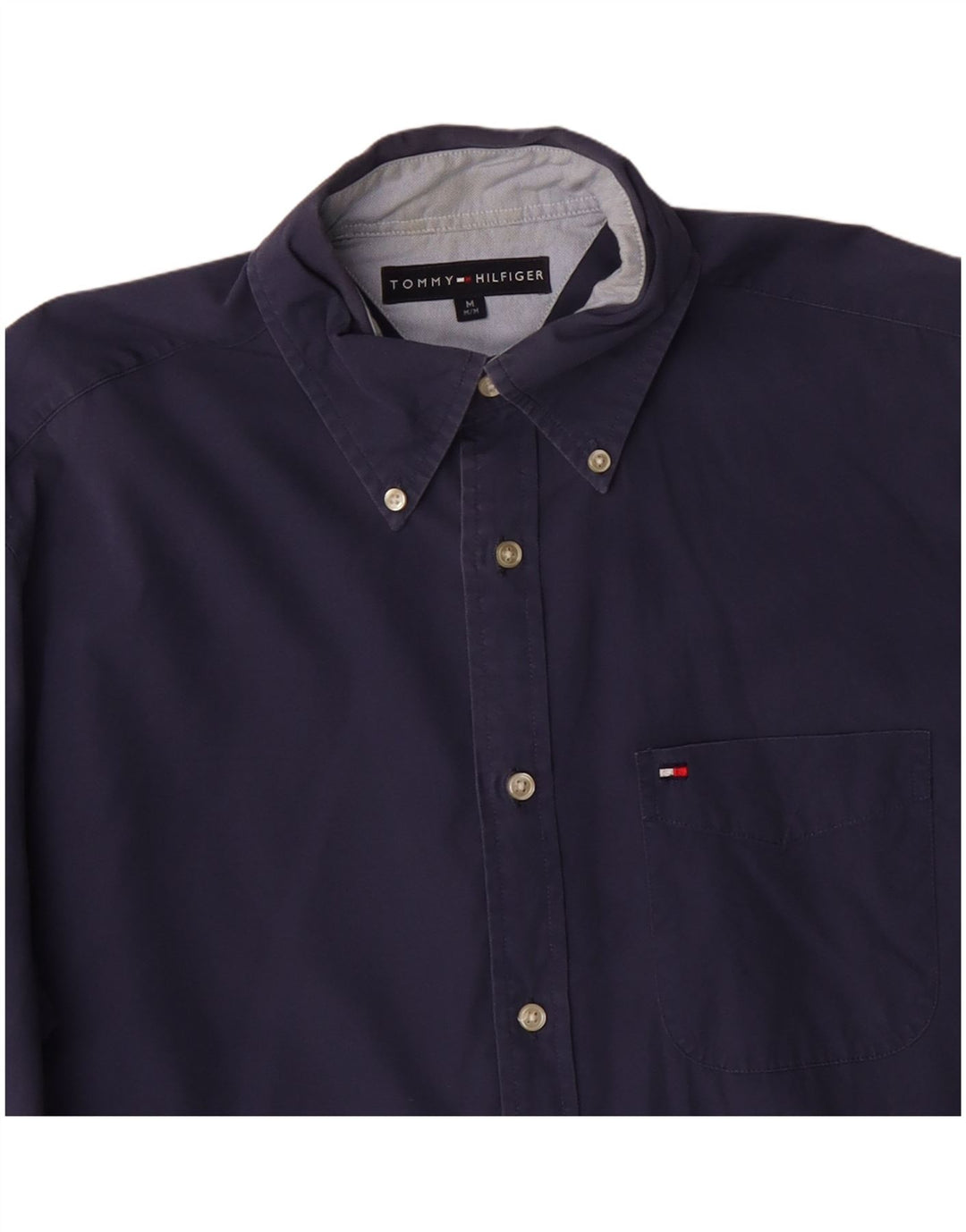 Cămașă pentru bărbați Tommy Hilfiger, bumbac mediu albastru bleumarin