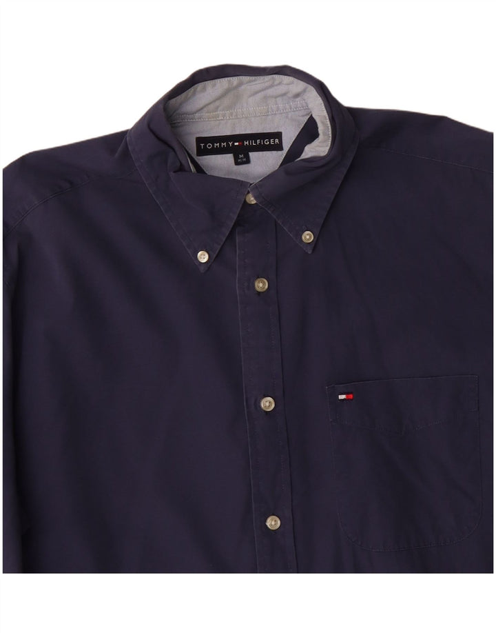 Cămașă pentru bărbați Tommy Hilfiger, bumbac mediu albastru bleumarin