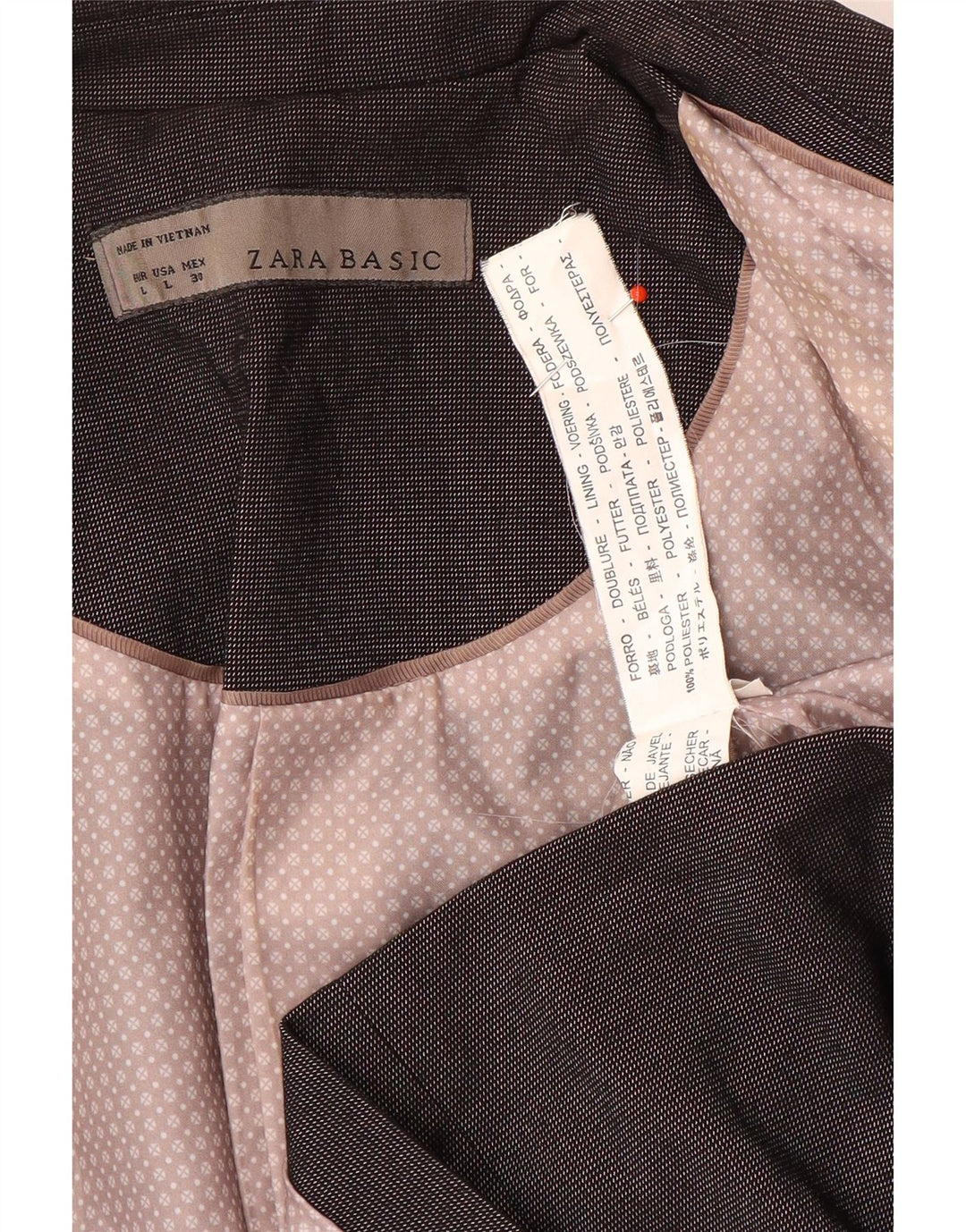 Sacou blazer pentru femei Zara, cu 1 nasture, UK 14, mare, gri, poliester