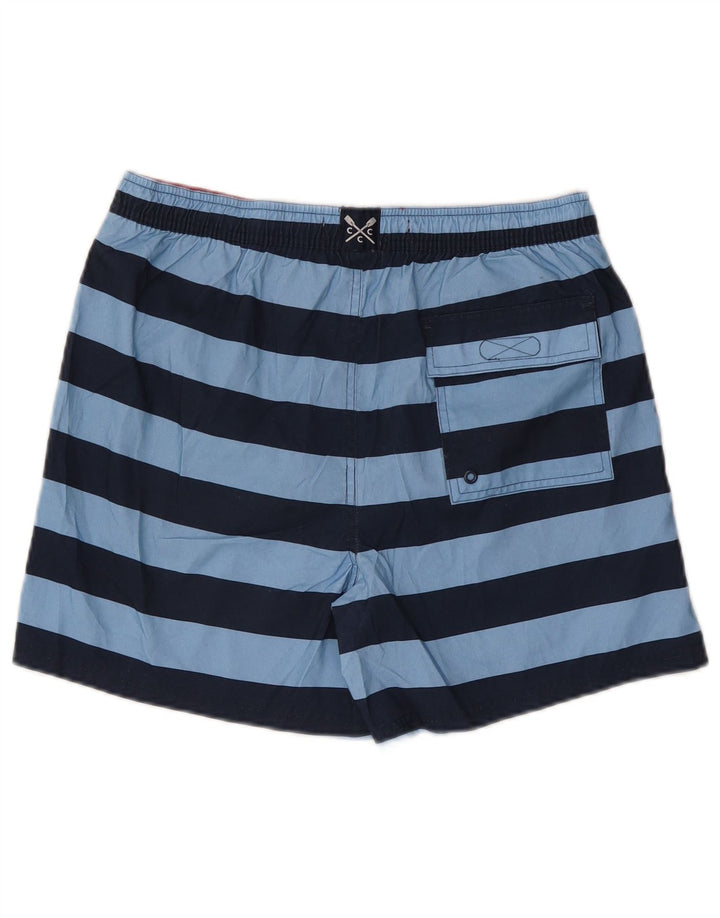 CREW CLOTHING Pantaloni scurți de înot pentru bărbați Poliester cu dungi albastre medii