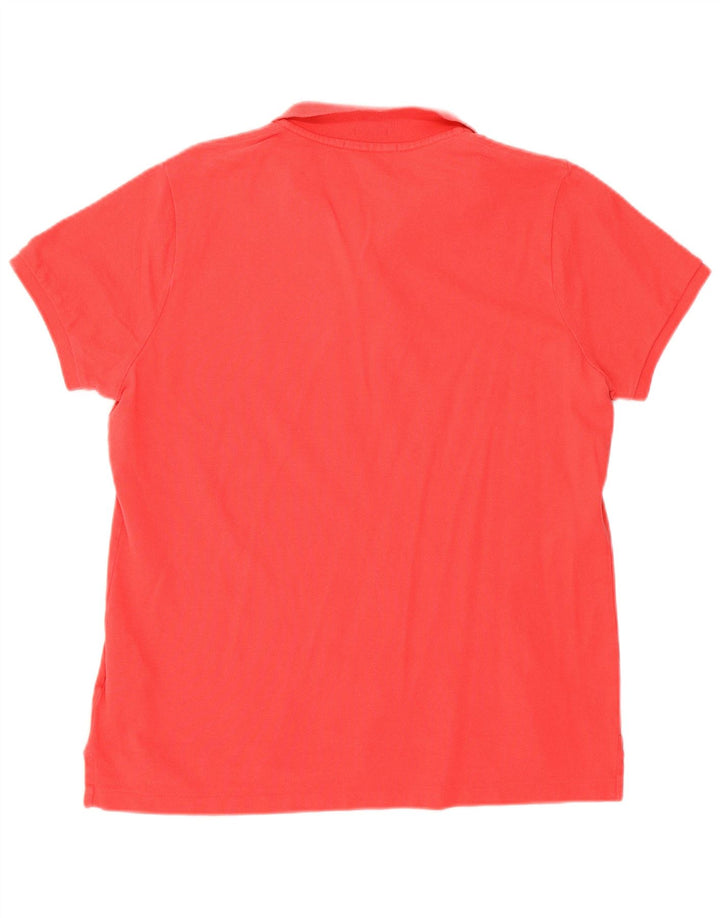 Tricou polo RALPH LAUREN pentru femei, UK 18 XL, bumbac roșu