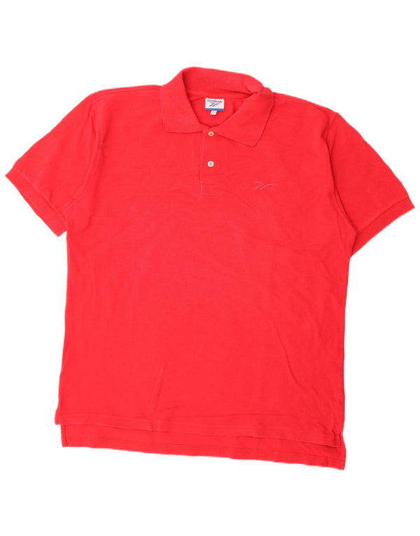 Tricou polo pentru bărbați Reebok, bumbac roșu mare