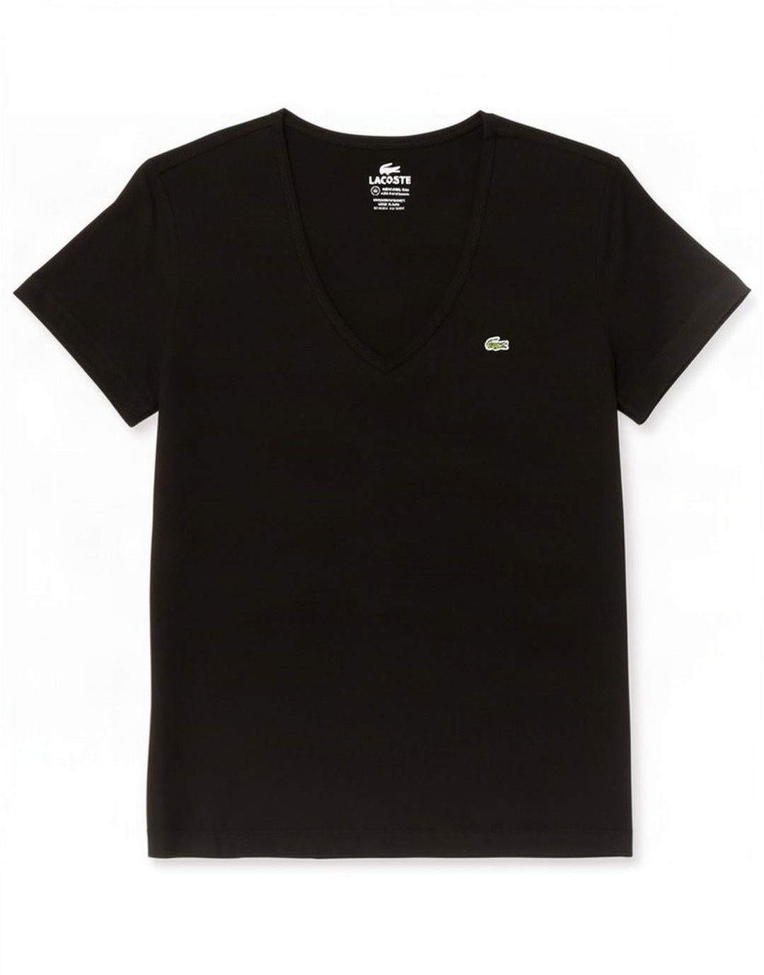 Tricou pentru femei Lacoste Mărimea Top 42 Bumbac negru mare