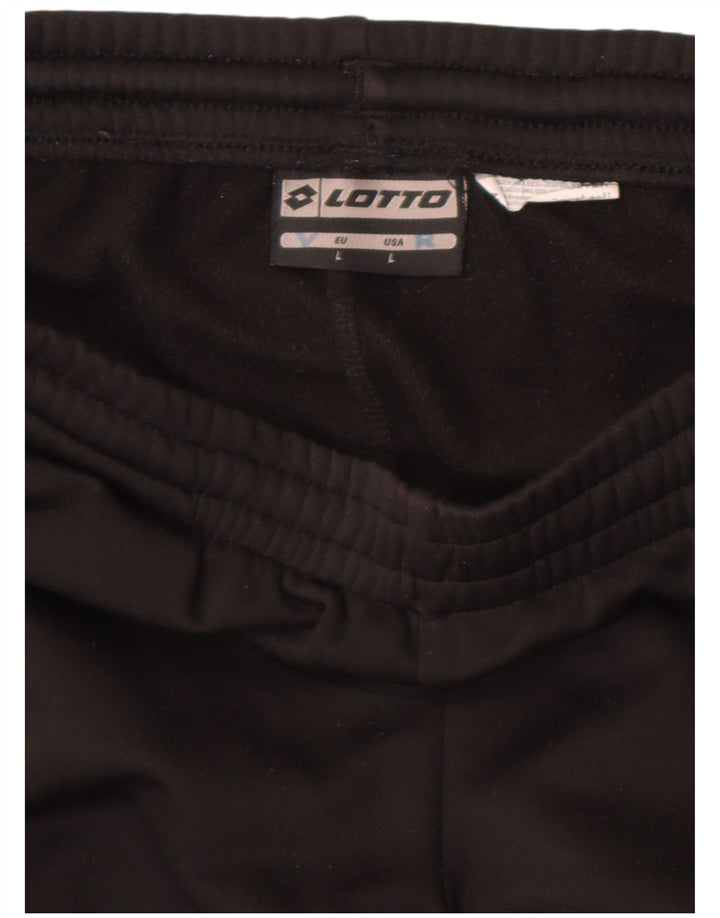 Pantaloni de trening pentru bărbați Lotto Joggeri mari, negri