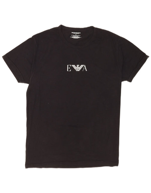 Tricou grafic pentru bărbați Emporio Armani Top XL Bumbac negru