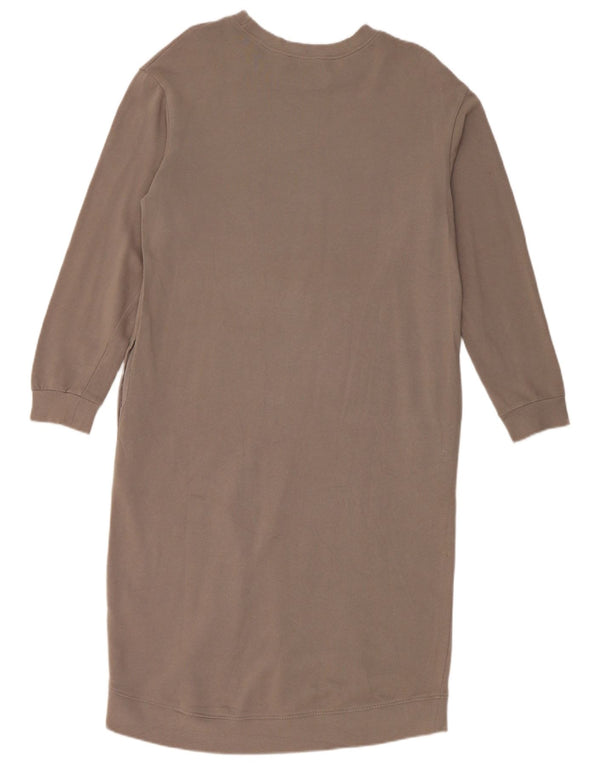 Rochie cu mânecă lungă pentru femei Zara UK 10 Bumbac gri mic