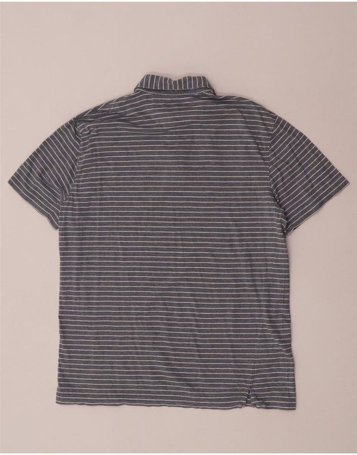 Tricou polo pentru bărbați Hackett Slim Fit, mare, gri cu dungi