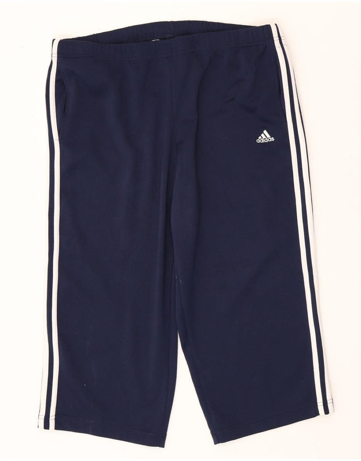 ADIDAS Mens Capri Tracksuit Trousers Large  Navy Blue Polyester Vintage Adidas and Second-Hand Adidas from Messina Hembry 