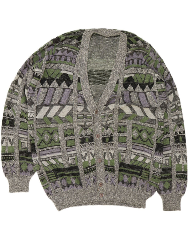 Pulover Cardigan Bărbați VINTAGE 2XL Multicolor Geometric