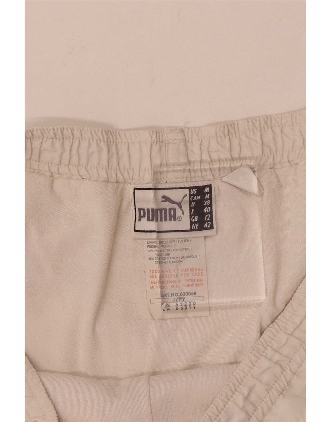 Pantaloni scurti sport Puma pentru femei UK 12 Medium White Poliester
