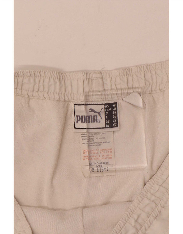 Pantaloni scurti sport Puma pentru femei UK 12 Medium White Poliester