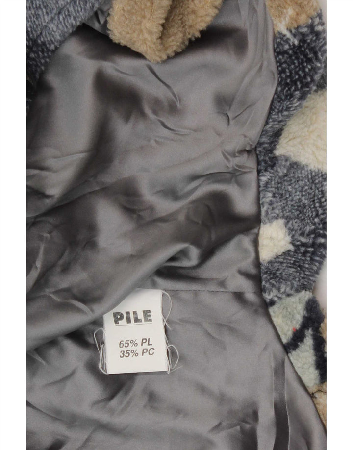 Verde Piu pentru femei Poncho Fleece Jacket UK 12 Medium Multicolor Patchwork