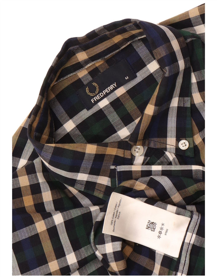 Cămașă pentru bărbați Fred Perry, bumbac cu carouri medii, multicolore