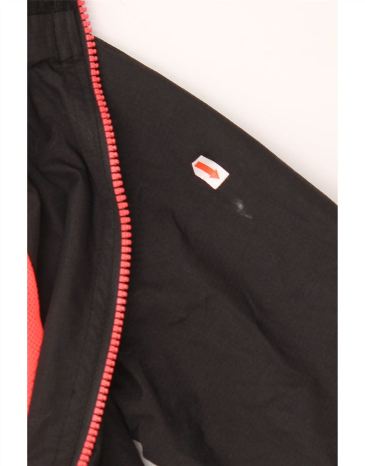 SUPERDRY Jachetă Windbreaker cu glugă pentru femei UK 10 Small Black Nylon