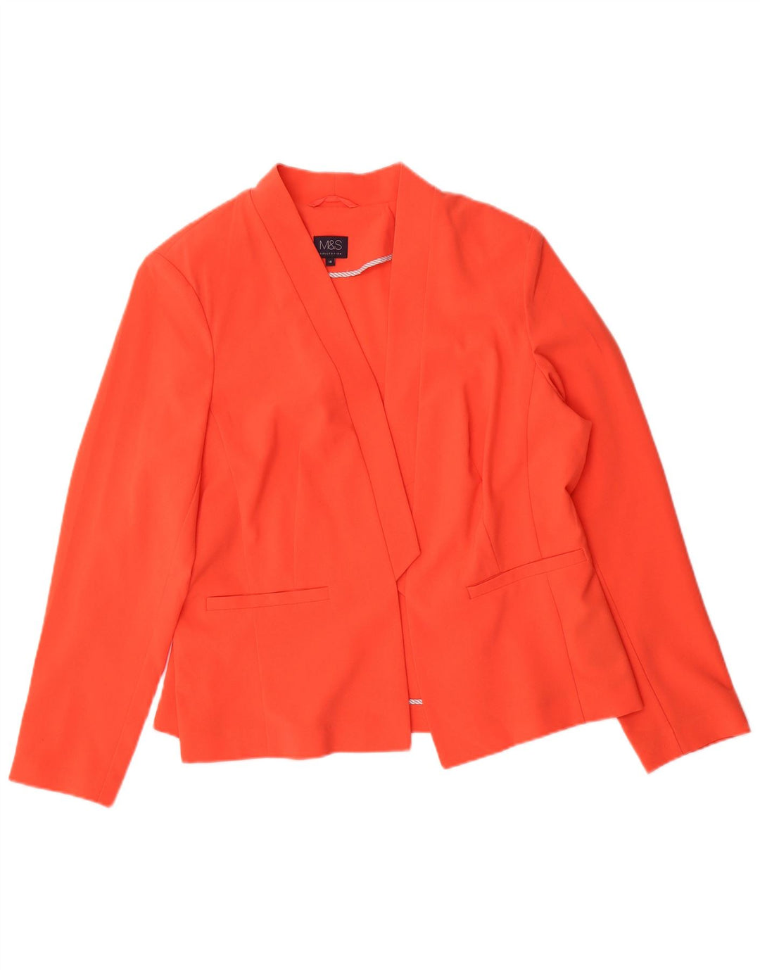Jachetă pentru femei Marks & Spencer Open Blazer UK 18 XL Portocaliu Poliester