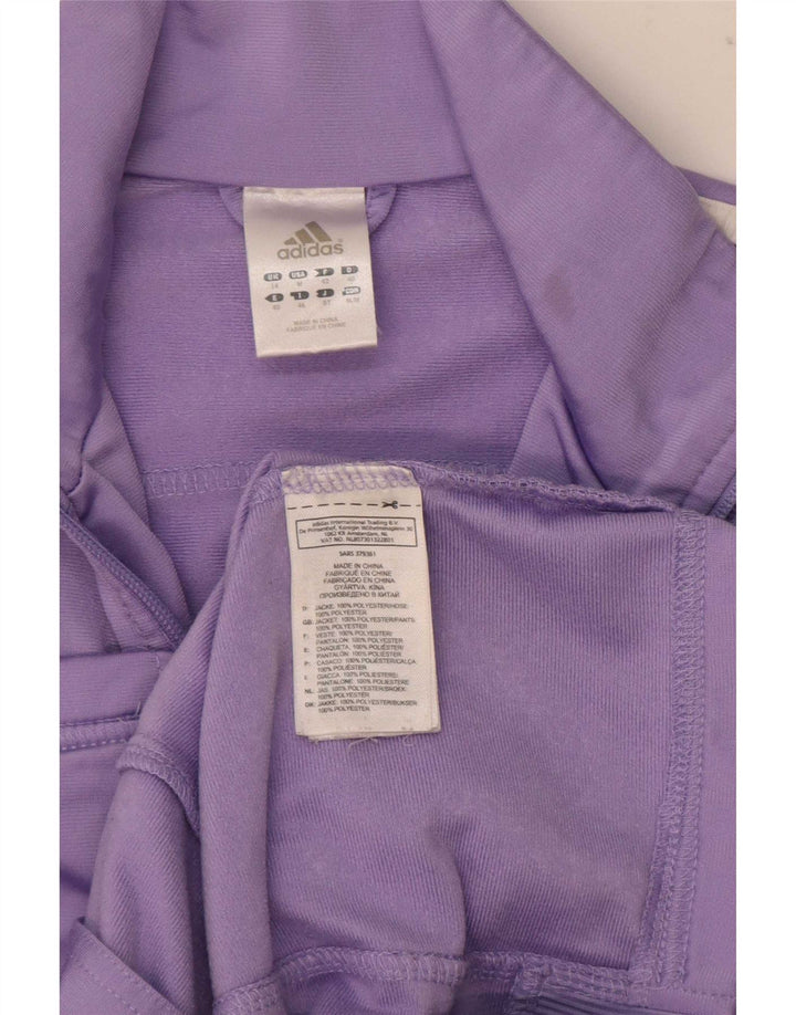 Jachetă de top pentru trening Adidas pentru femei UK 14 Poliester violet mediu