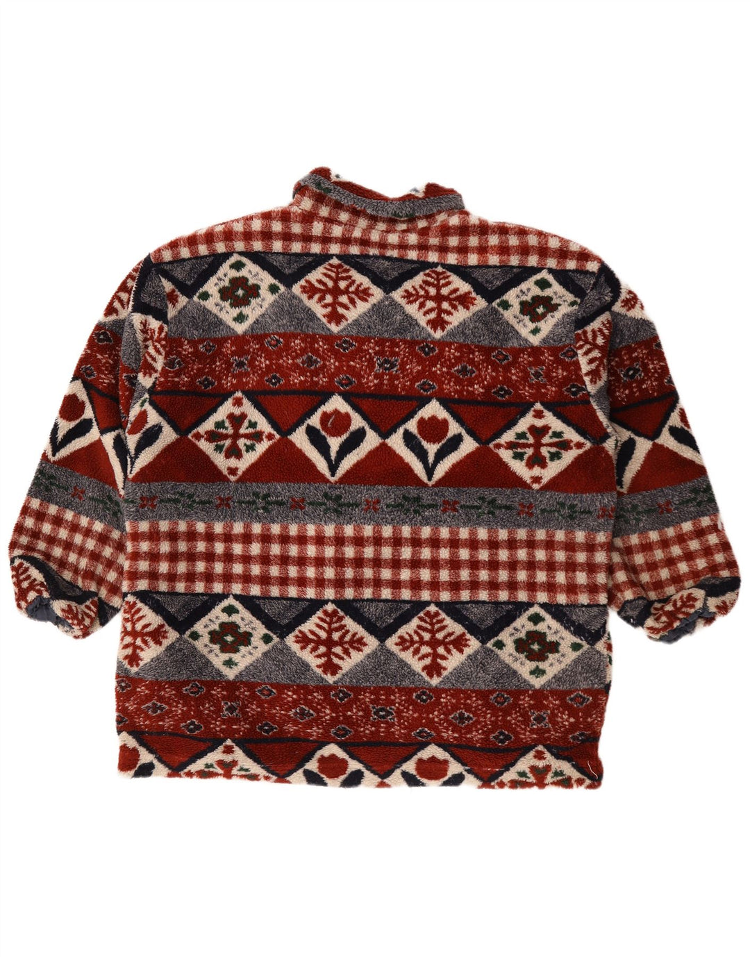 Jachetă vintage pentru bărbați din lână UK 44 2XL multicoloră geometrică