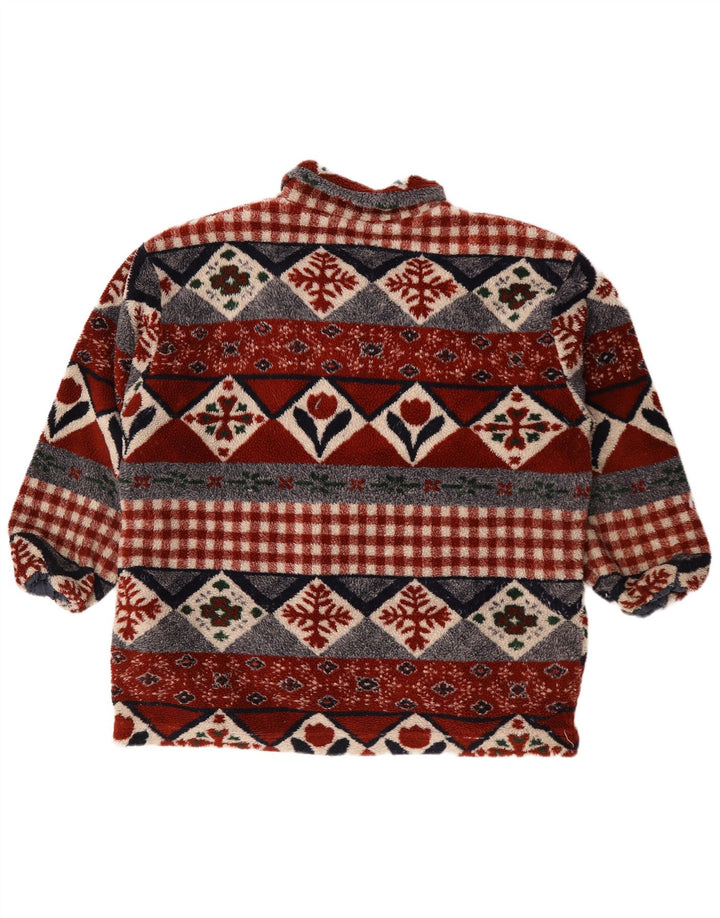 Jachetă vintage pentru bărbați din lână UK 44 2XL multicoloră geometrică