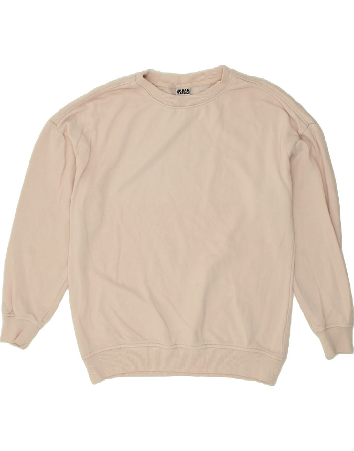 URBAN CLASSICS Womens Sweatshirt Jumper UK 14 Medium Grey Cotton Vintage Urban Classics and Second-Hand Urban Classics from Messina Hembry 