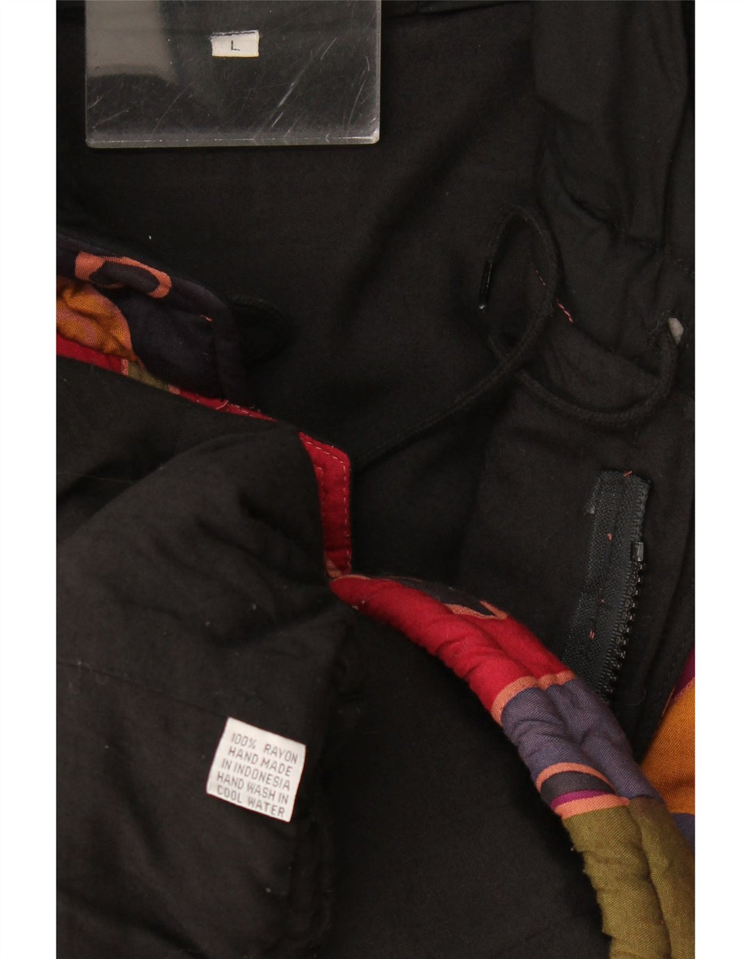 Jachetă vintage pentru femei, cu model abstract, ruptură de vânt UK 16, mare, multicoloră