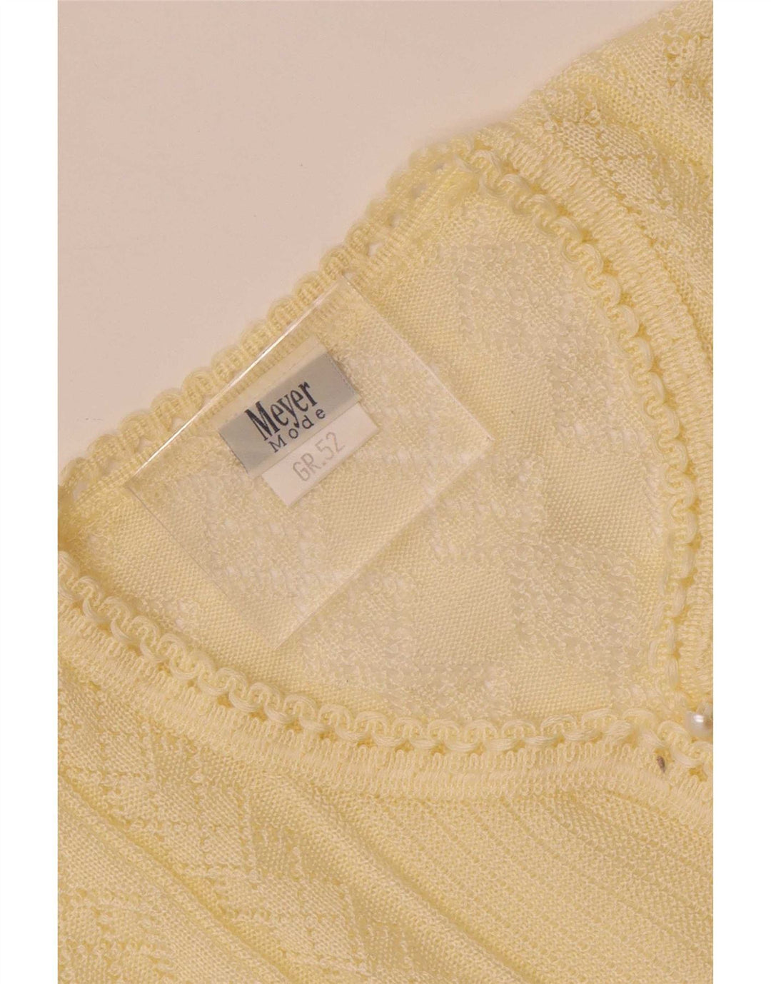 Bluză din tricot vintage pentru femei IT 52 2XL Poliacrilic alb