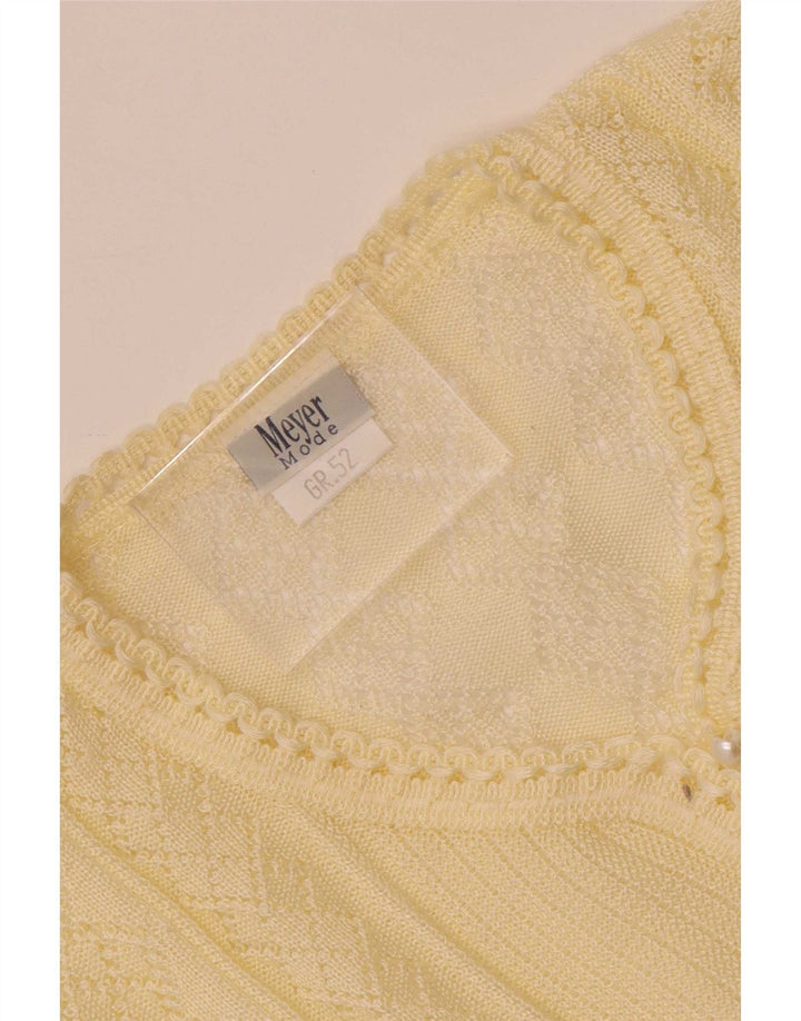 Bluză din tricot vintage pentru femei IT 52 2XL Poliacrilic alb
