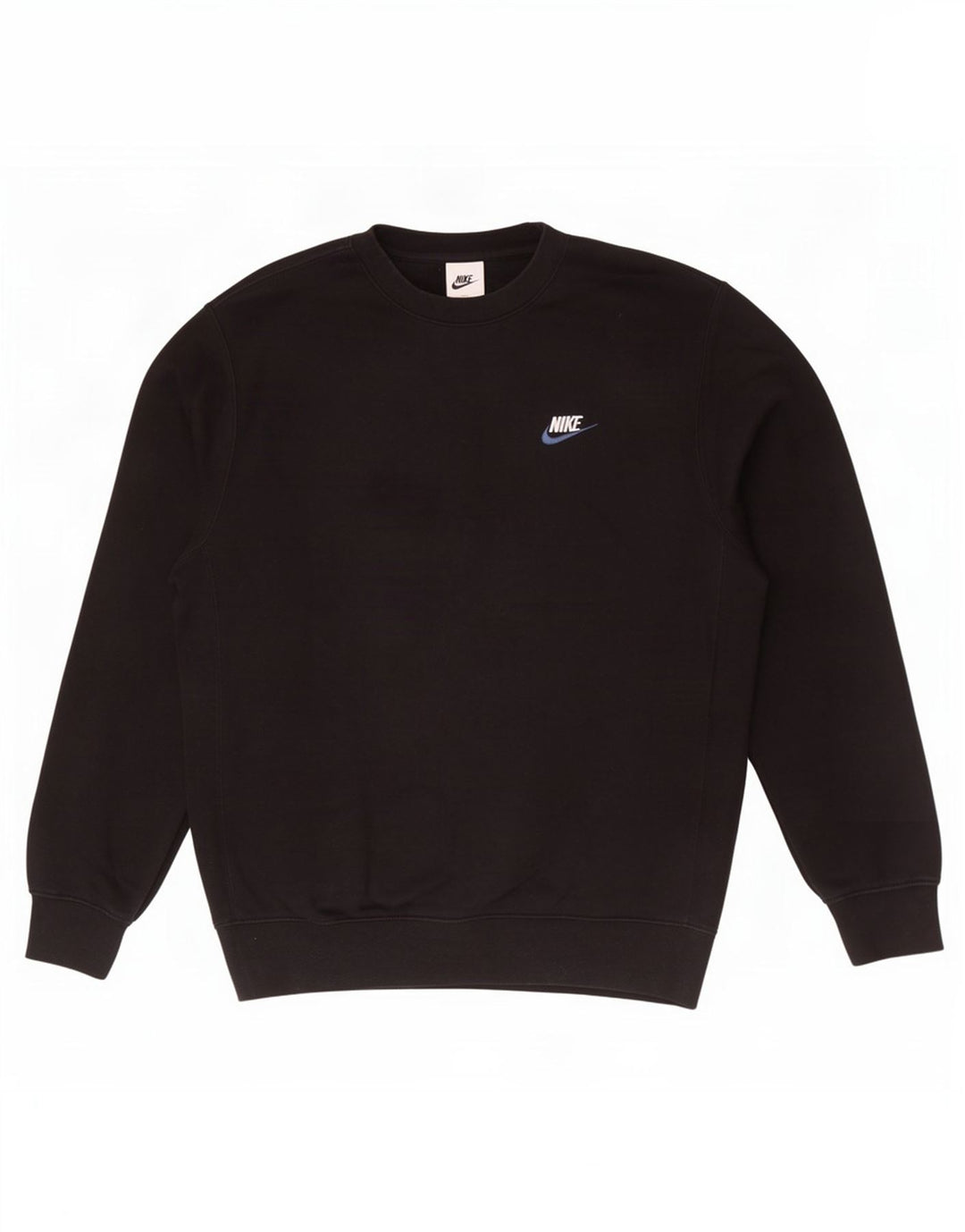 Pulover Nike pentru bărbați, bumbac mediu negru