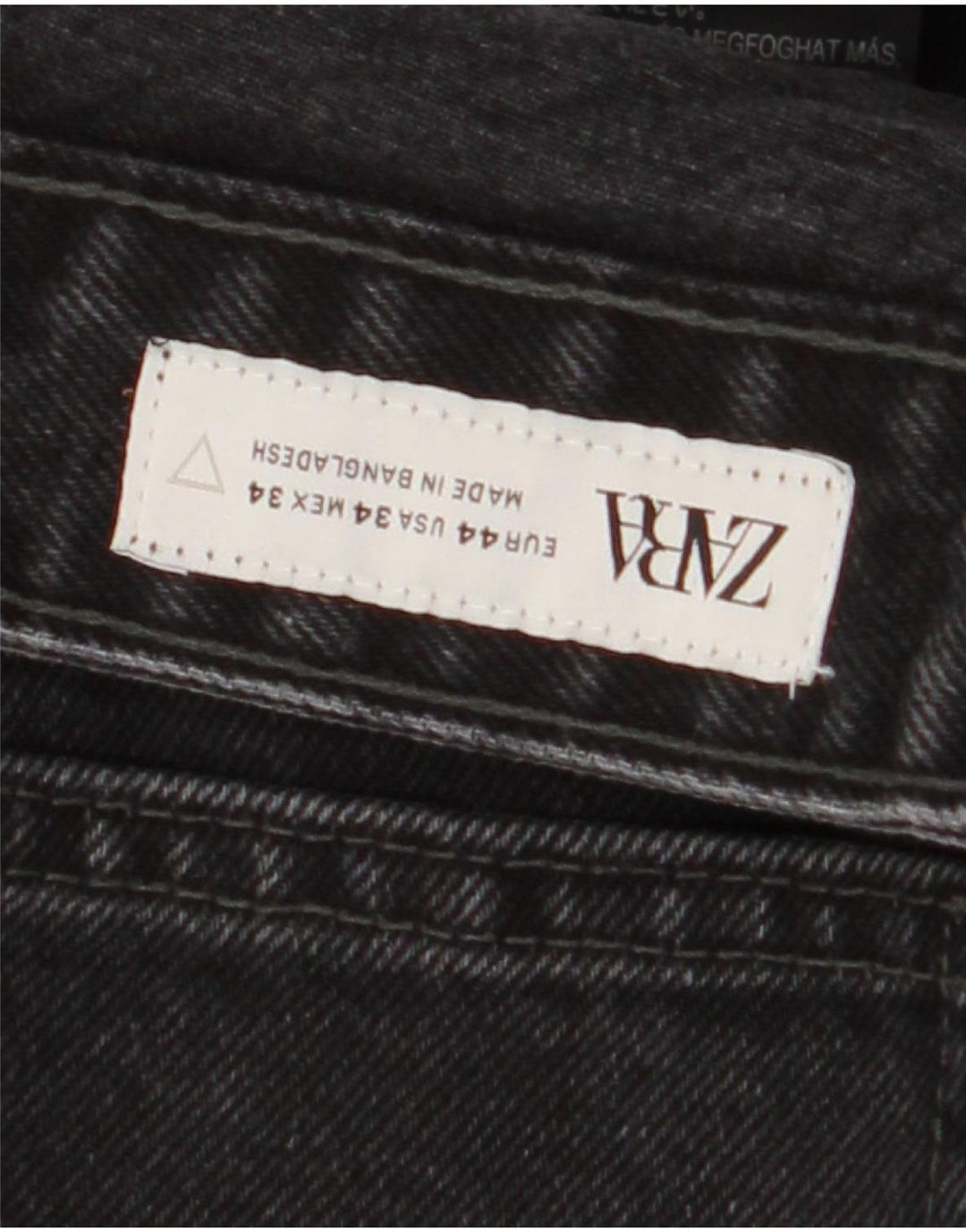 Blugi conici pentru bărbați Zara W34 L26 bumbac negru