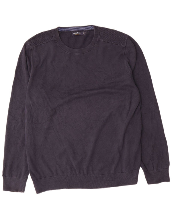 Pulover Nautica pentru bărbați cu gât crew pulover XL bumbac bleumarin