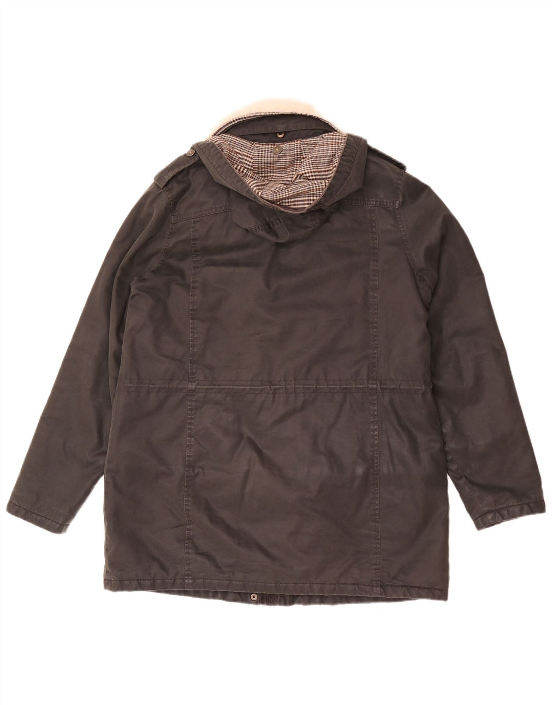 Jachetă parka cu glugă pentru femei Fat Face UK 12, bumbac mediu negru