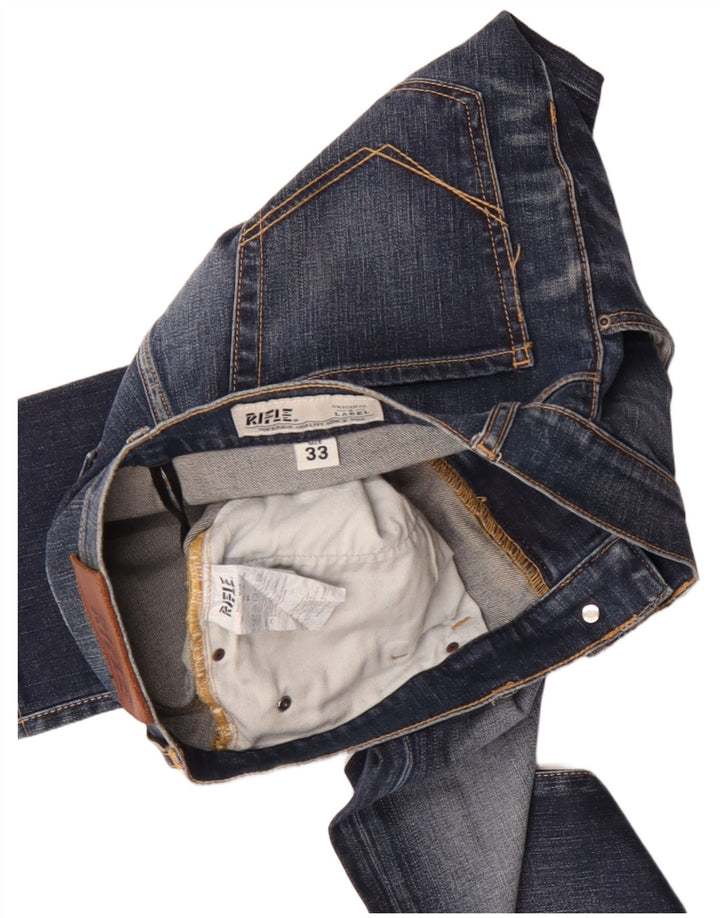 Blugi Rifle Bărbați Drepți W33 L31 Bumbac Albastru