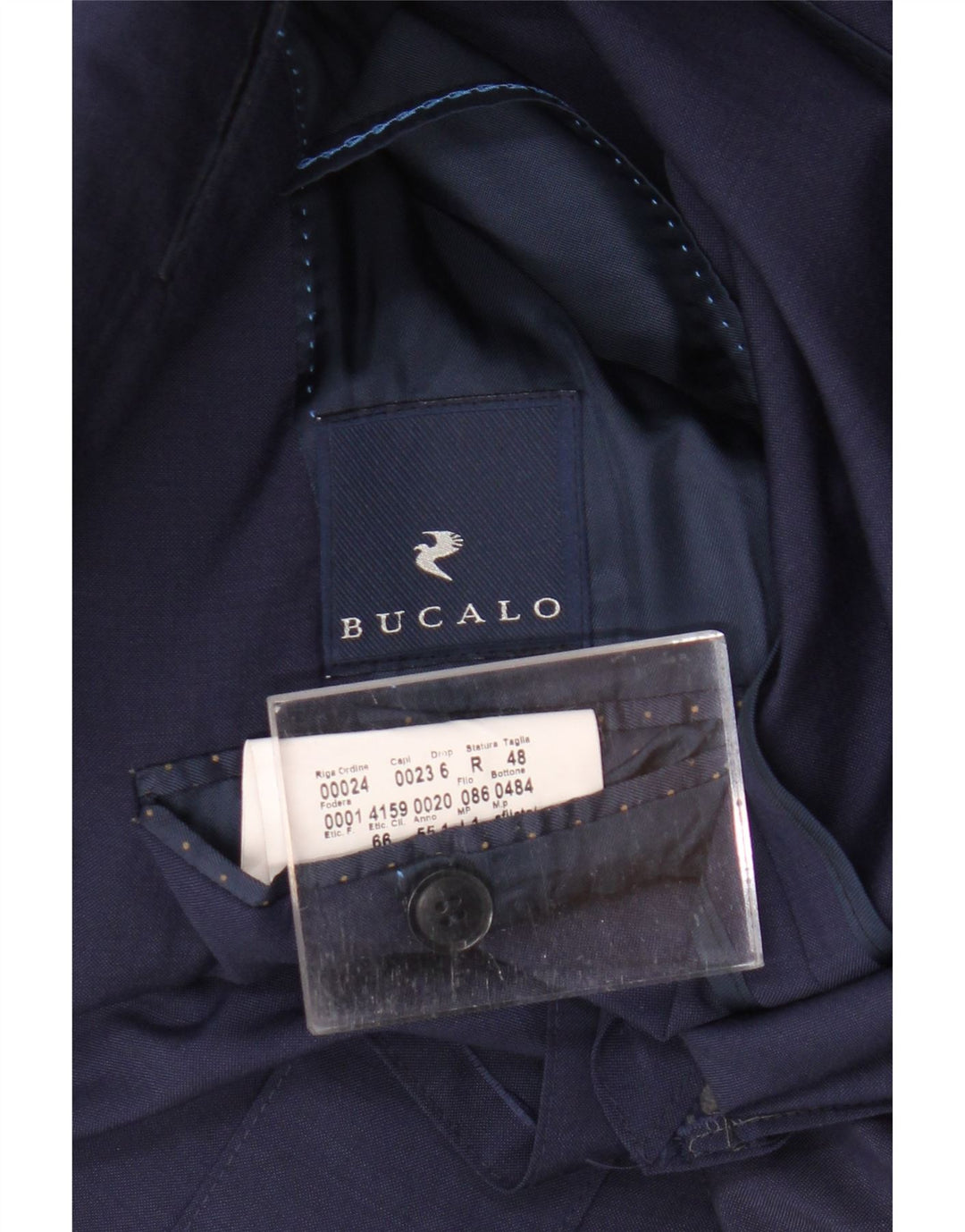 Jachetă pentru bărbați VINTAGE cu 2 nasturi IT 48 Medium Bleumarin Viscoză