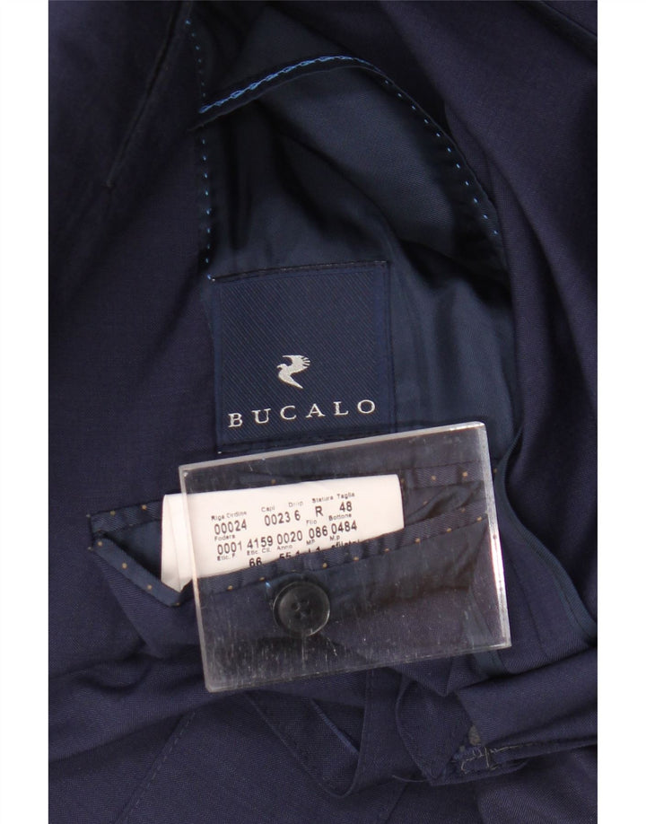 Jachetă pentru bărbați VINTAGE cu 2 nasturi IT 48 Medium Bleumarin Viscoză