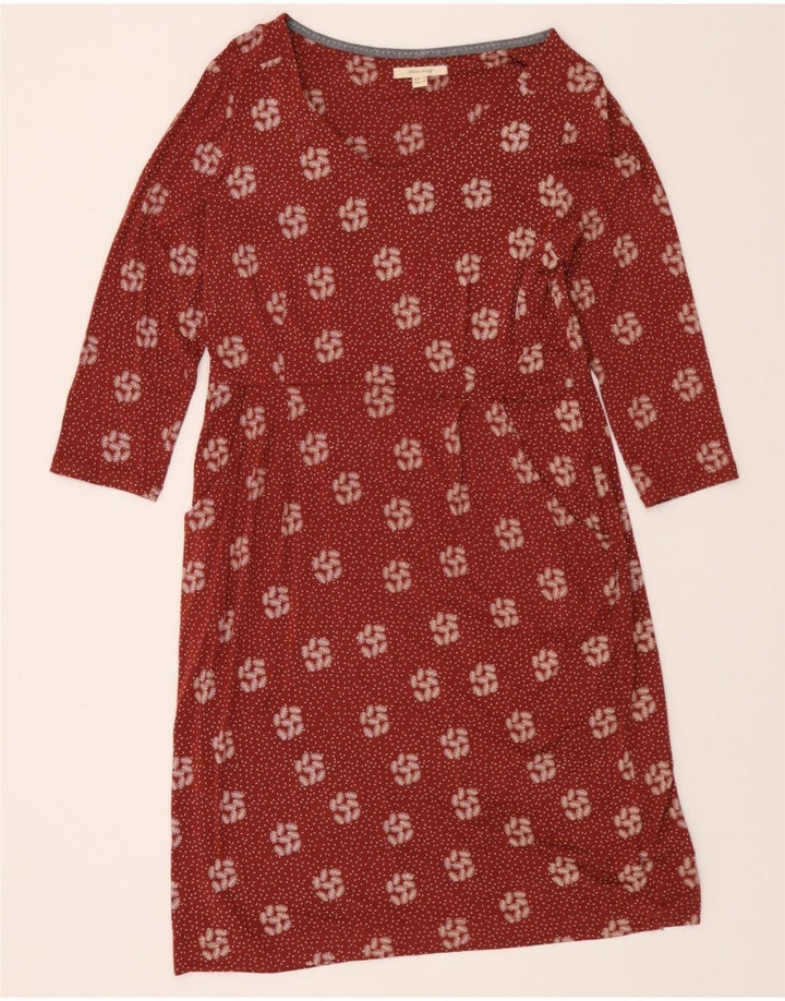 WHITE STUFF Womens Abstract Pattern A-Line Dress UK 12 Medium Red Vintage White Stuff and Second-Hand White Stuff from Messina Hembry 