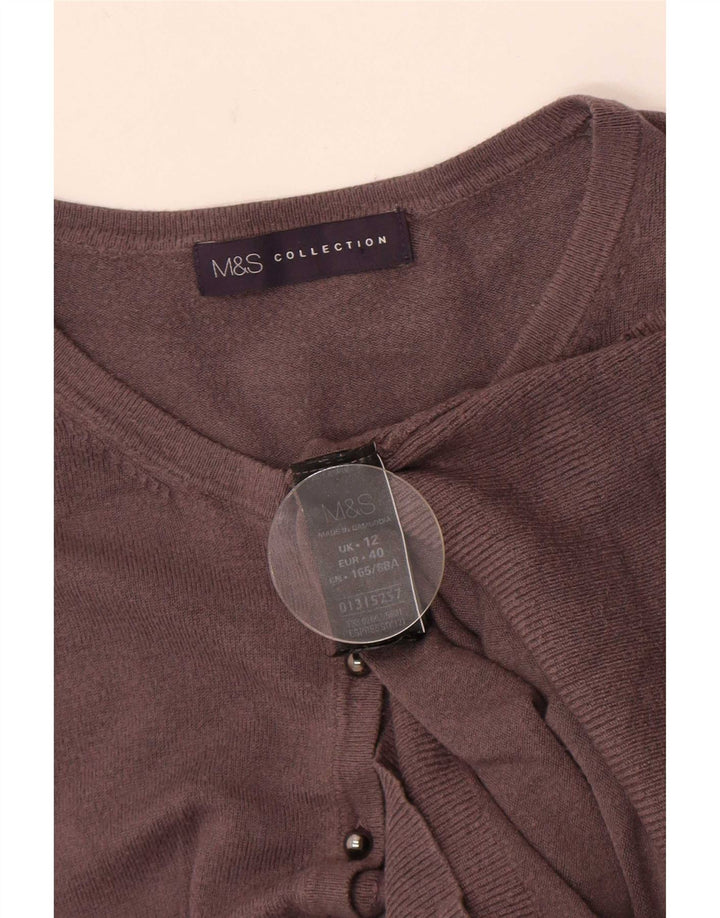Pulover cardigan pentru femei Marks & Spencer UK 12 Medium Gri Viscose
